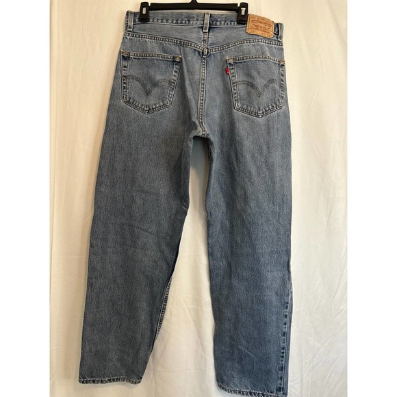 Vintage Levi’s 550 Jeans Men’s 36x32 Blue Relaxed Fit Baggy Denim 90s Distressed - Picture 9 of 13